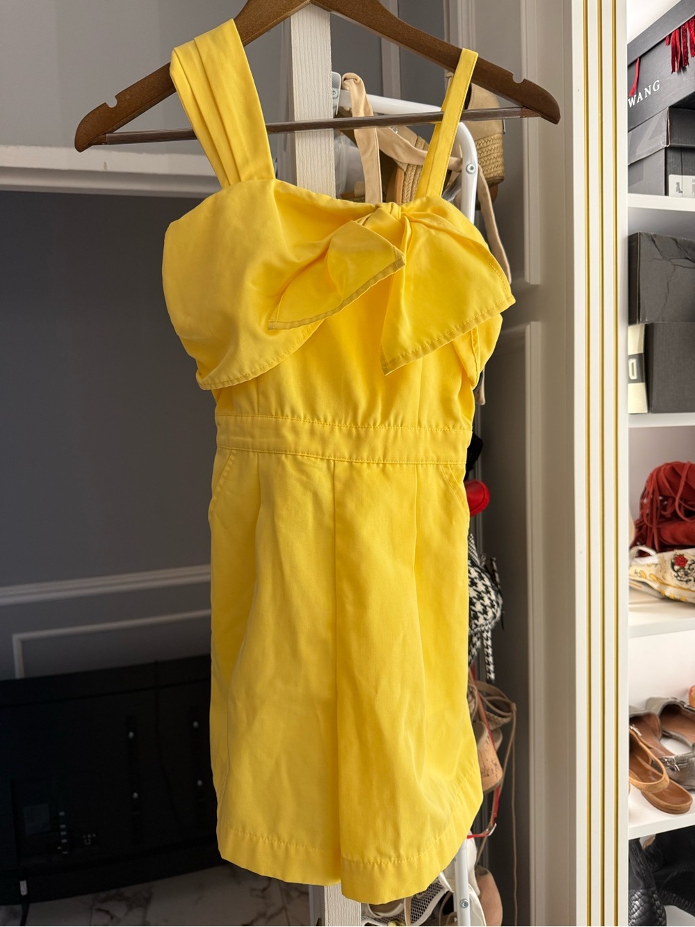 Habitual Yellow Bow-Front Girls' One-Piece